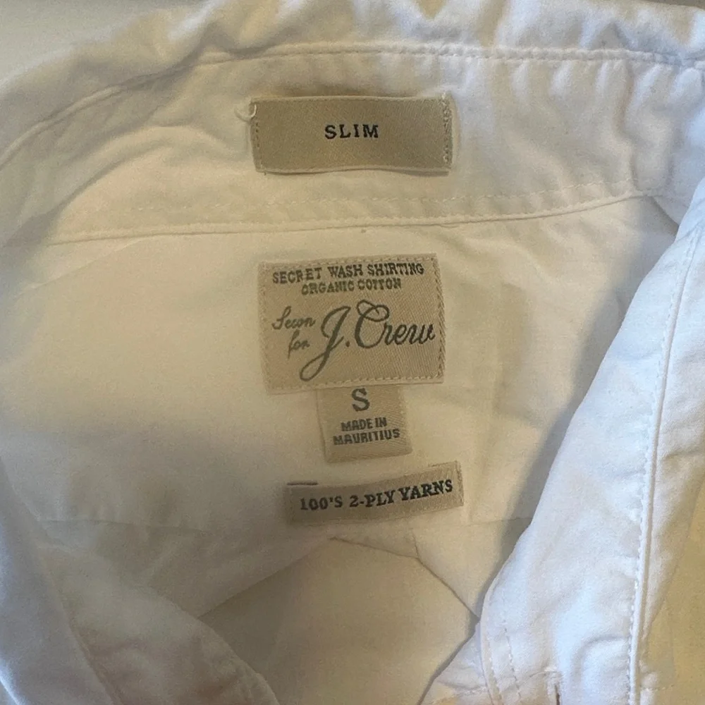 J. Crew Men's Crisp White Button Down Shirt